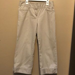 Ann Taylor Loft Marisa khaki crop pants
